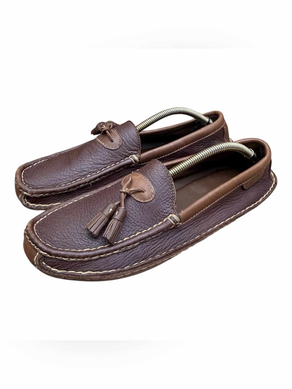 VTG CABELA'S size 12   Thick DOUBLE Leather SOLE Slipper Moccasins